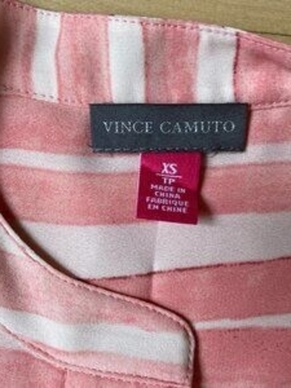Vince Camuto Pink and White Striped Sleeveless Dress - Picture 5 of 7